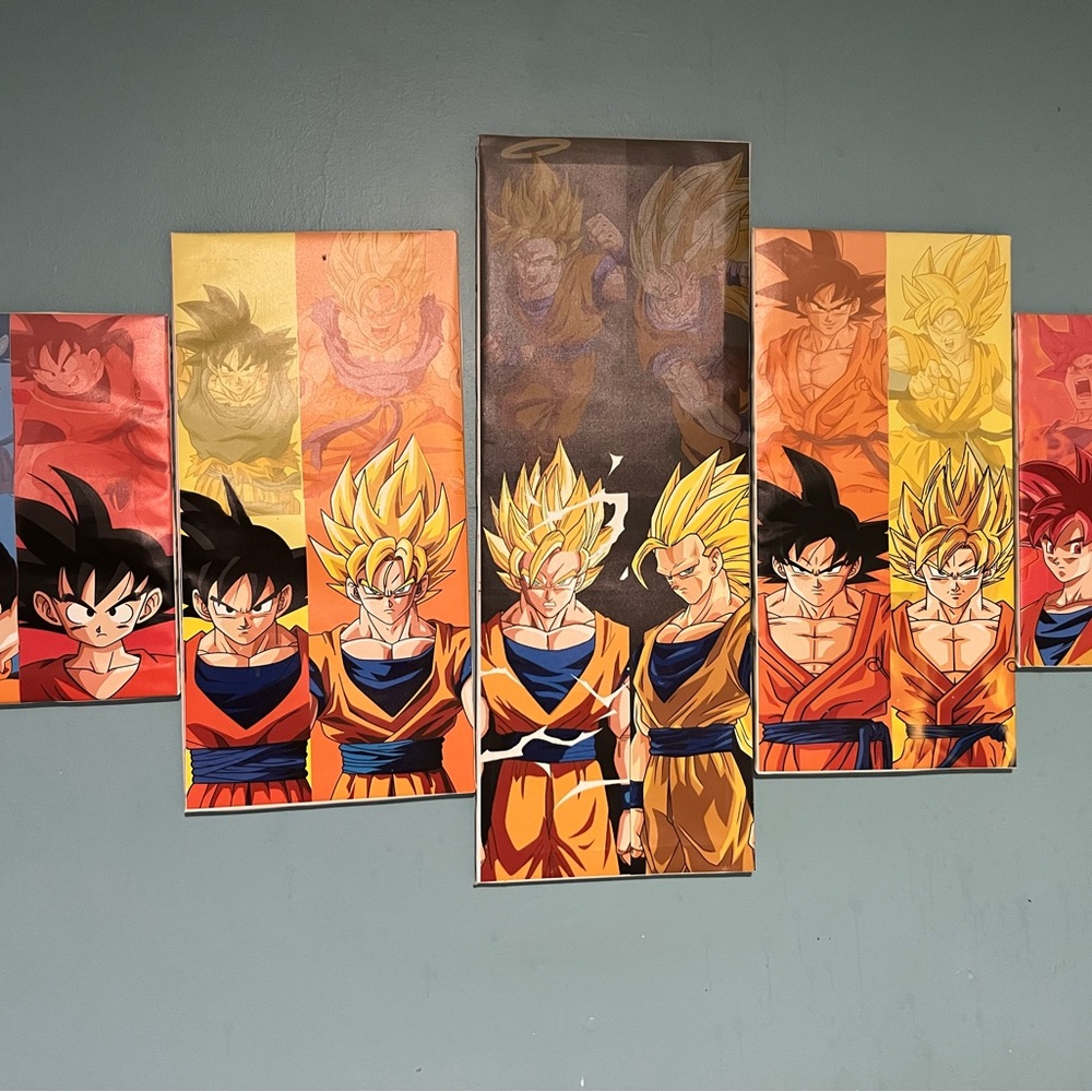 Anime Character Canvas Wall Art - Multicolor